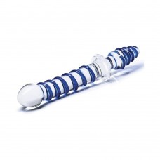 Glas 10 Inches Mr. Swirly Double Ended Glass Dildo & Butt Plug