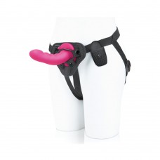 Pegasus 6 inches Curved Ripple Peg Harness & Remote Pink