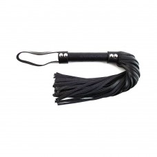 Rouge Short Flogger Black Leather