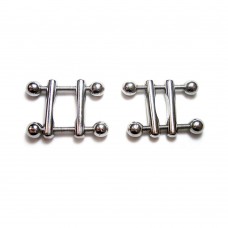 Rouge Ball End Nipple Clamps Clamshell