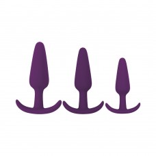 Rump Rockers 3 Piece Anal Plug Training Set Violet Rump Rockers 3 Piece Anal Plug Training Set Violet