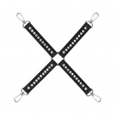 Shots Ouch Diamond Studded Hogtie - Black