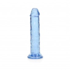 Realrock Crystal Clear Straight 6 In. Dildo Without Balls Blue Realrock Crystal Clear Straight 6 In. Dildo Without Balls Blue