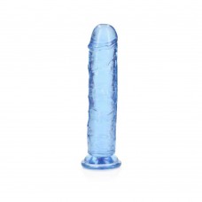 Realrock Crystal Clear Straight 7 In. Dildo Without Balls Blue Realrock Crystal Clear Straight 7 In. Dildo Without Balls Blue