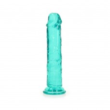 Realrock Crystal Clear Straight 7 In. Dildo Without Balls Turquoise Realrock Crystal Clear Straight 7 In. Dildo Without Balls Turquoise