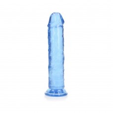 Realrock Crystal Clear Straight 8 In. Dildo Without Balls Blue Realrock Crystal Clear Straight 8 In. Dildo Without Balls Blue