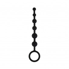 All About Anal Silicone Anal Beads 6 Balls Black