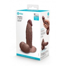 B-vibe Slipskin Dildo Girthy 6 Brn
