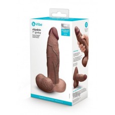 B-vibe Slipskin Dildo Girthy 7 Brn
