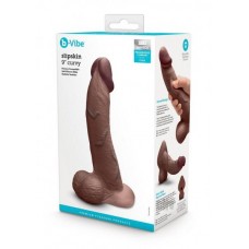 B-vibe Slipskin Dildo Curve 9 Brn