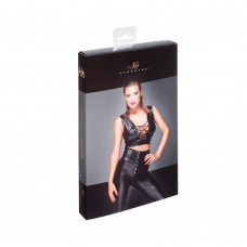 Noir Handmade Powerwetlook Top With Lacing L