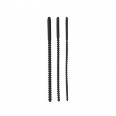 Ouch! Urethral Sounding - Silicone Dilator Set - Black - 6/8/10 Mm