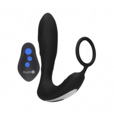 E-stim & Vibrating Butt Plug And Cock Ring And Wireless Remote  Black