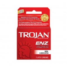 Trojan Enz Non-Lubricated Condoms - Box of 3 Trojan Enz Non-Lubricated Condoms - Box of 3