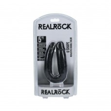 Realrock 5 In. U-shaped Double Dildo Black