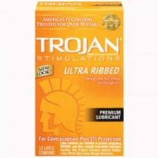 Trojan Stimulations Ultra Ribbed 12 Pack Trojan Stimulations Ultra Ribbed 12 Pack