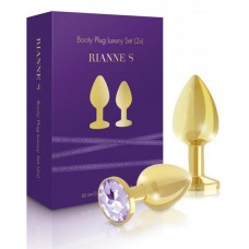 Rianne S Booty Plug Set 2X Metal Gold