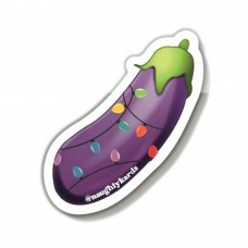 Egg Plant Lit Holiday Sticker - Pack Of 3