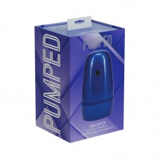 PUMPED Vibrobator Masturbator Negative Pressure Suction Vibration Metallic Blue