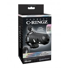Fantasy C-Ringz Remote Controlled Vibrating Cock Blocker - Black