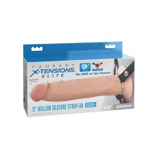 Fantasy X-Tensions Elite 9 Silicone Hallow Strap-On Dual Density - Light