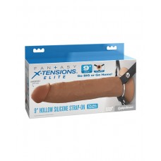 Fantasy X-Tensions Elite 9 Silicone Hallow Strap-On Dual Density - Brown